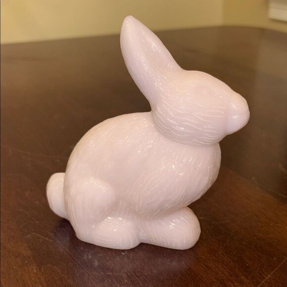 Mosser Glass Crown Tuscan Pink Easter Rabbit Bunny - Picture 3 of 6